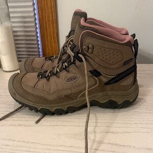 Keen Tan and Pink Outdoor Boots